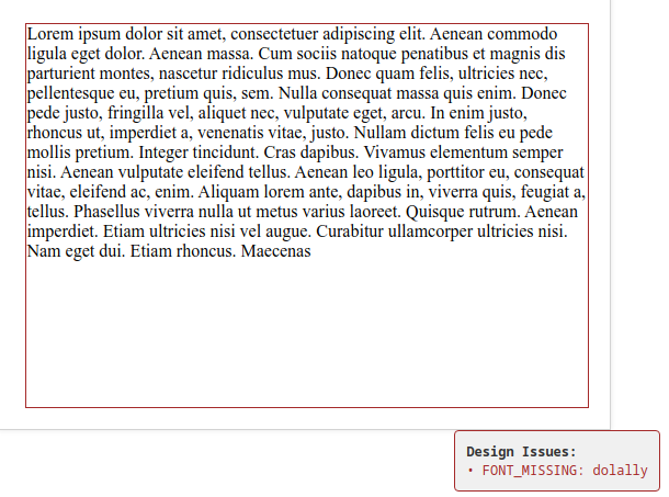 Missing Font Indicator Image
